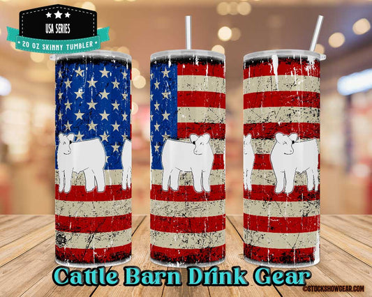 Cattle "USA Distressed" Tumbler Designs