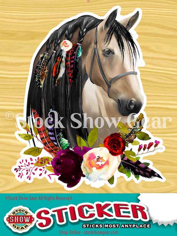 Boho Horse Sticker
