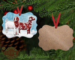 Red Boer Goat Christmas Ornaments
