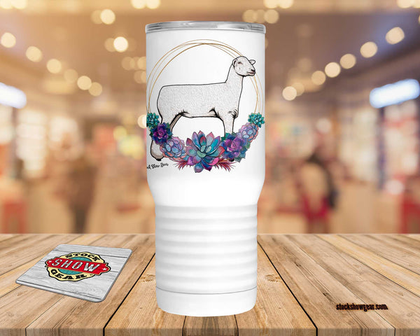 White Lamb Tumbler by Stock Show Gear