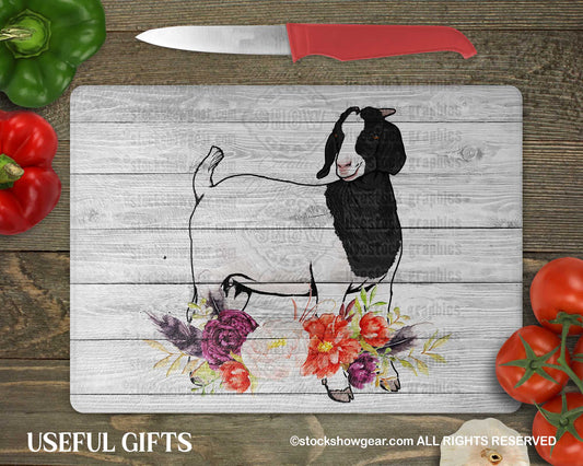 Boer Goat Glass Cutting Boards