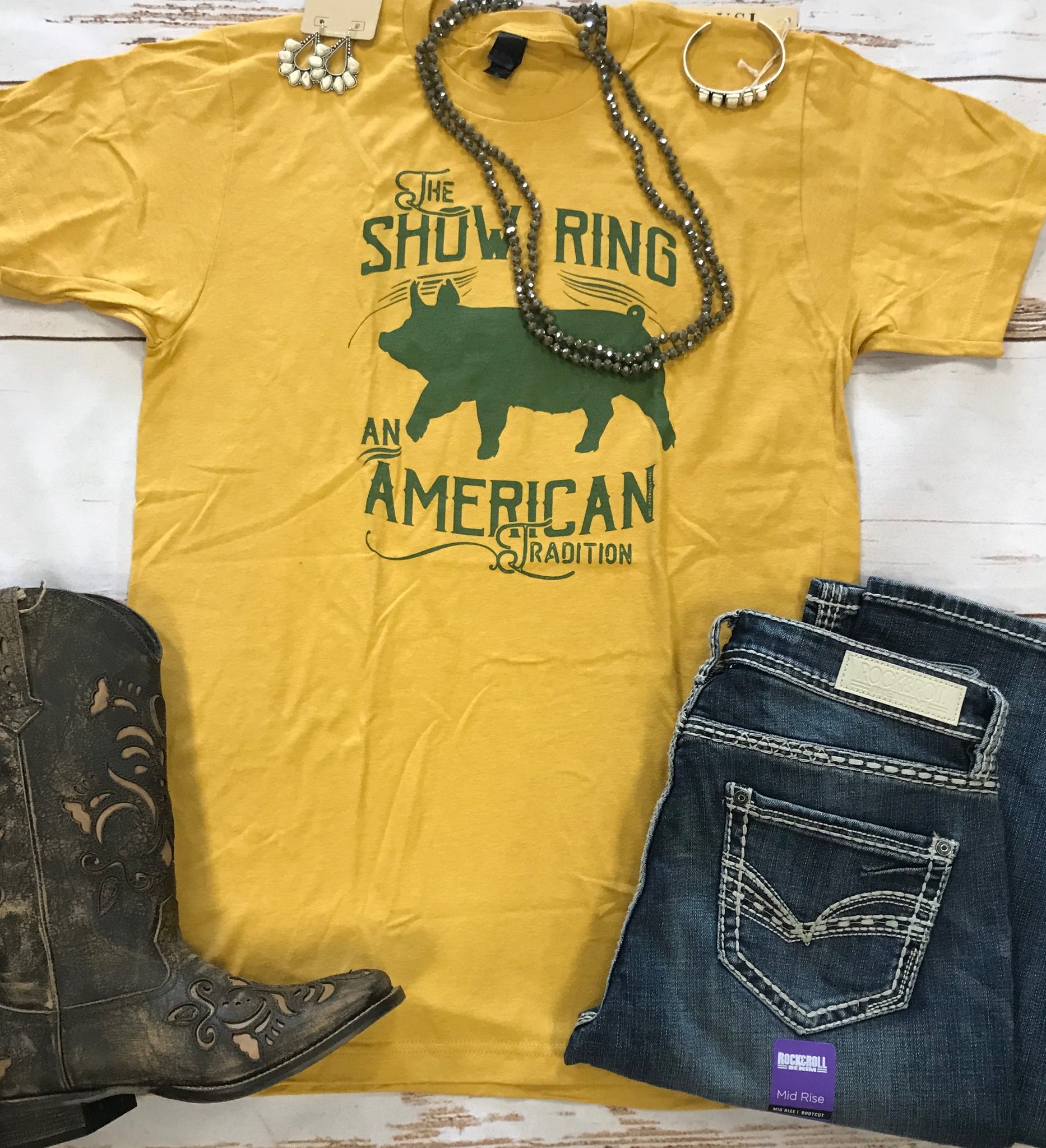 American Tradition Up-Eared Pig Show Ring T-shirt