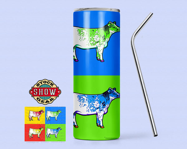 Shorthorn Pop Art Tumbler-Made on Demand