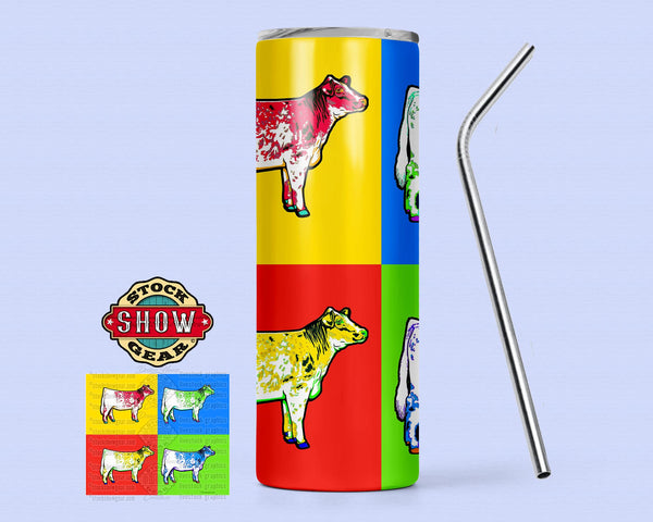 Shorthorn Pop Art Tumbler-Made on Demand