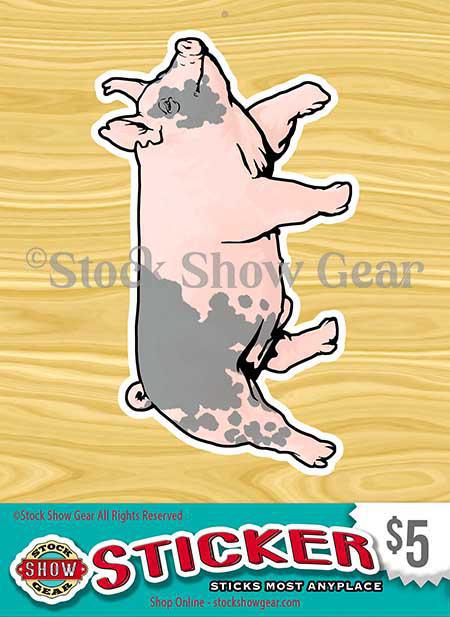 Blue Butt Pig Stickers