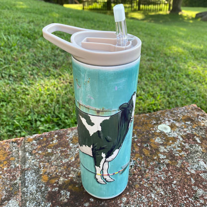 Black Holstein-Turquoise Metal-Arrow Design Tumblers