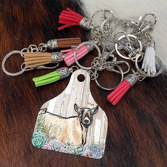 Caramel Pygmy Goat Keychains