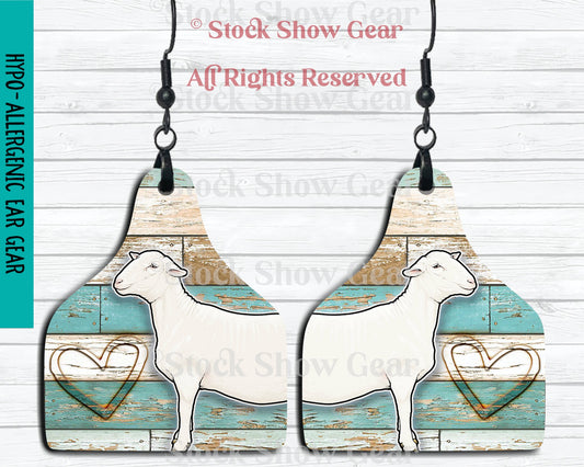 Dorper Sheep "Beach Board" Earrings