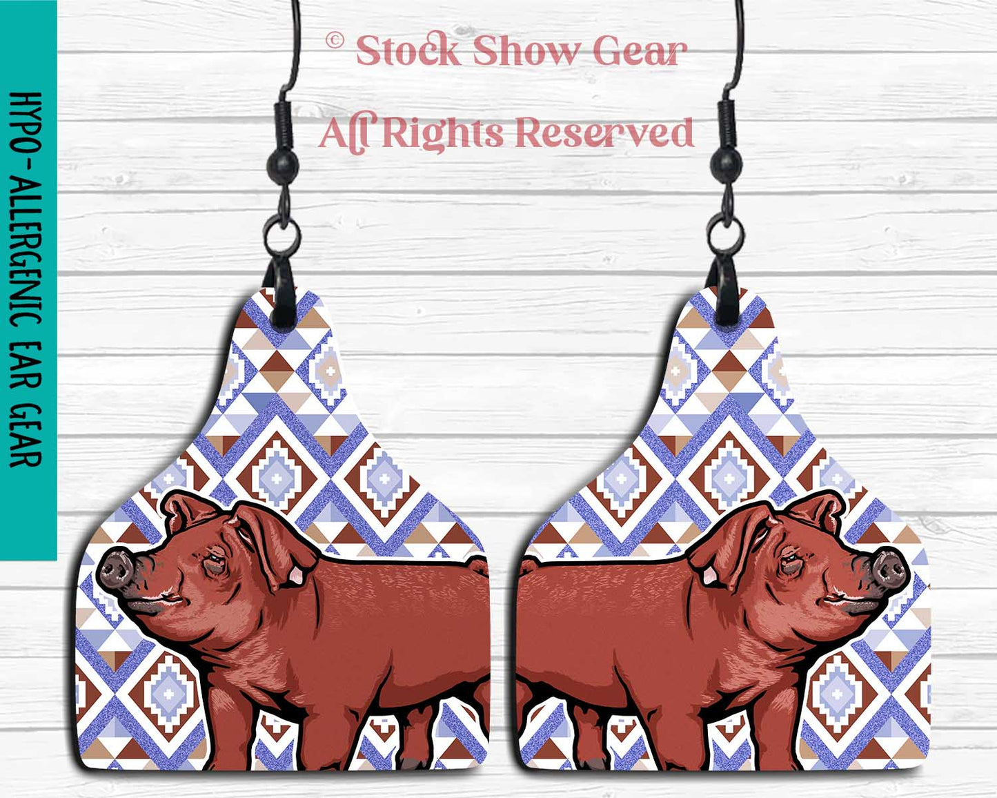 Duroc Pig Earrings