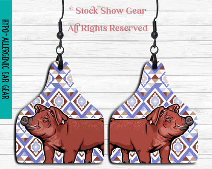 Duroc Pig Earrings