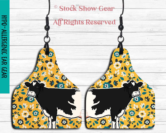 Holstein Dairy Cow Earrings - Variety Designs