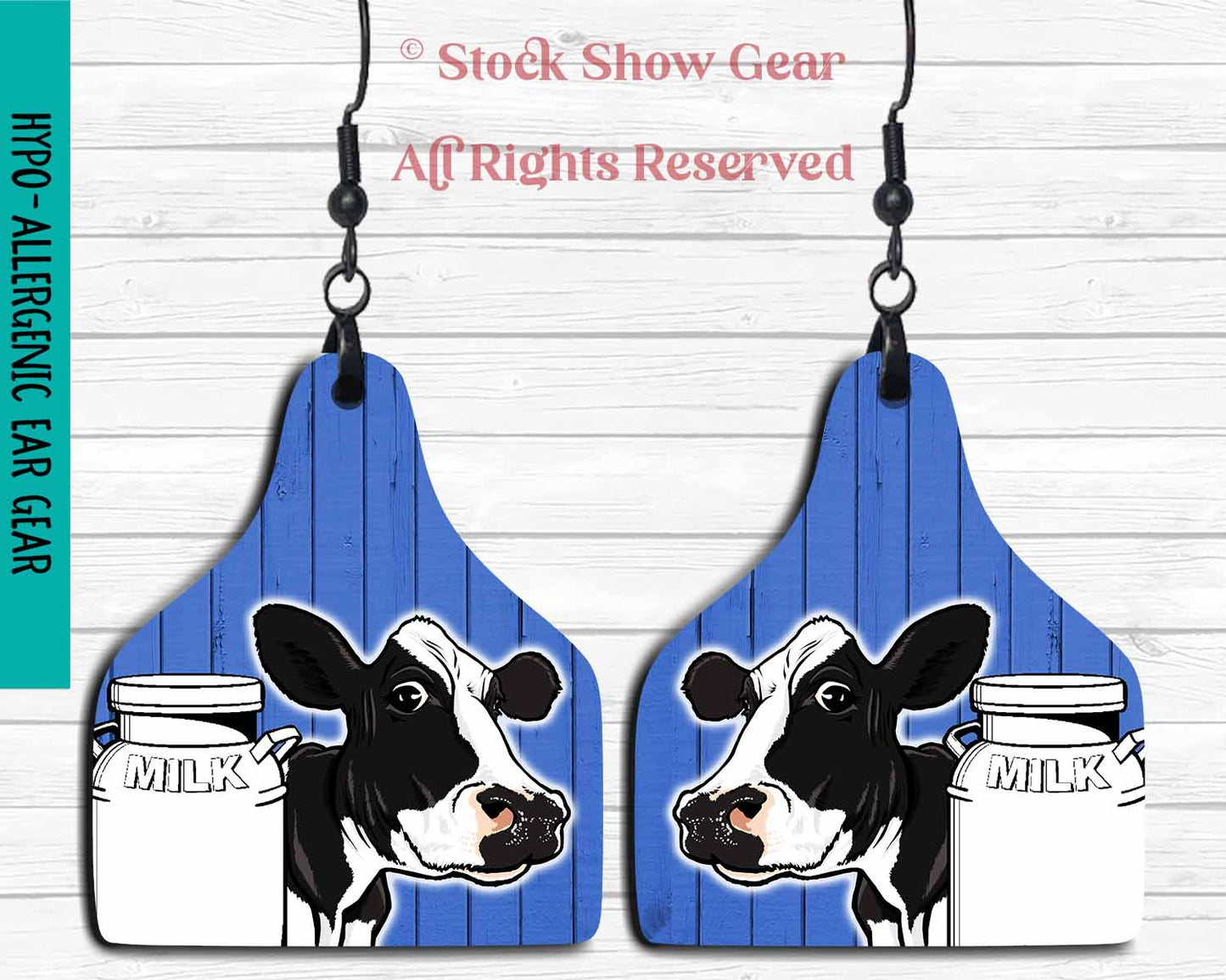 Cute Holstein Dairy Cow Earrings-Milk Can Design - Made to Order