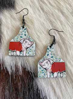 Hereford Pig Earrings