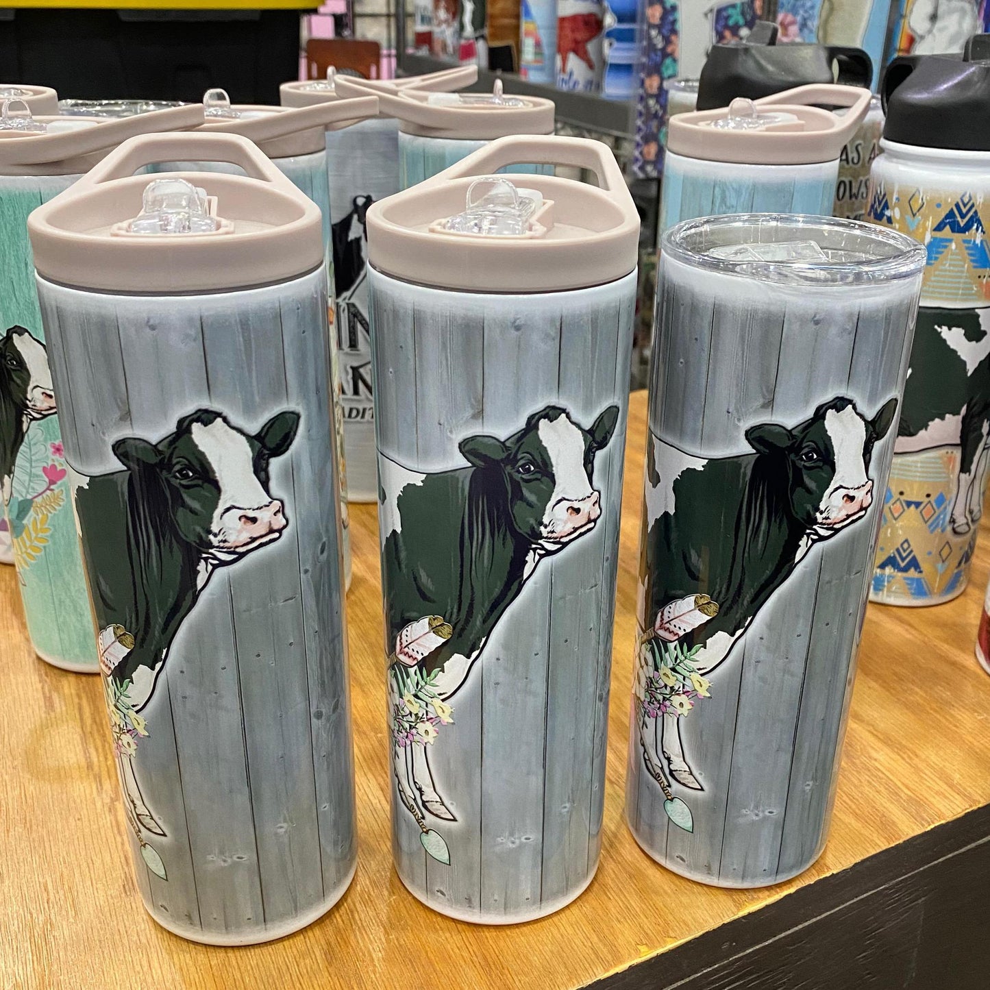 Black Holstein-Boho Arrows Design Tumblers