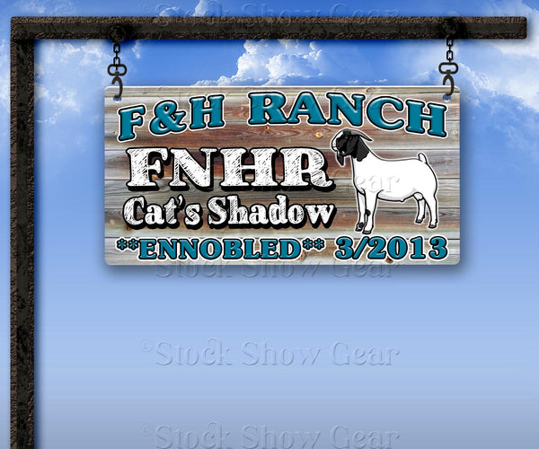 Stock Show Stall Signs Made to Order