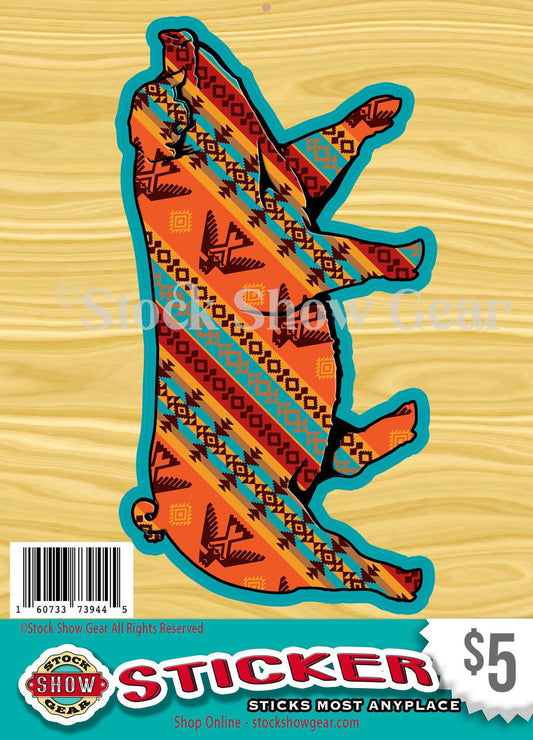 Patterned  Pig Stickers