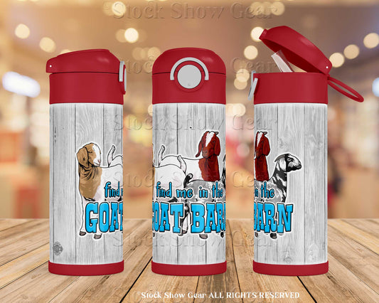 Boer Goat "Find Me in the Goat Barn" Kid's Drinkware