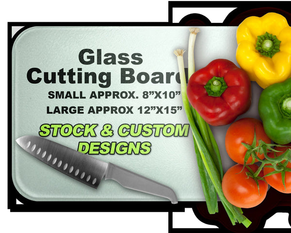 Black Baldy Cattle Glass Cutting Boards