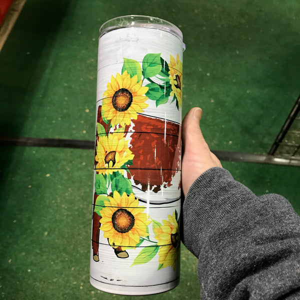 Shorthorn Tumbler-Sunflowers Design