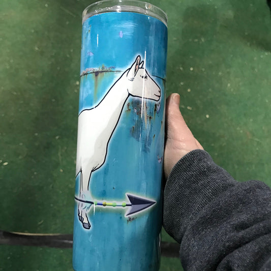 Saanen Dairy Goat Tumbler-Arrow Design