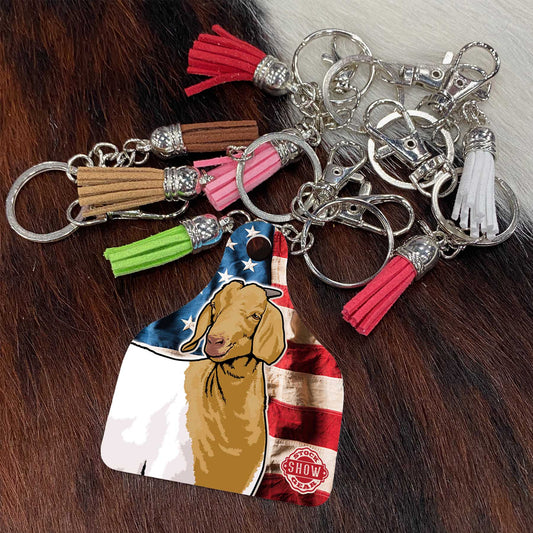 Tan Head Boer Goat Keychains