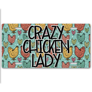 Crazy Chicken Lady License Plate