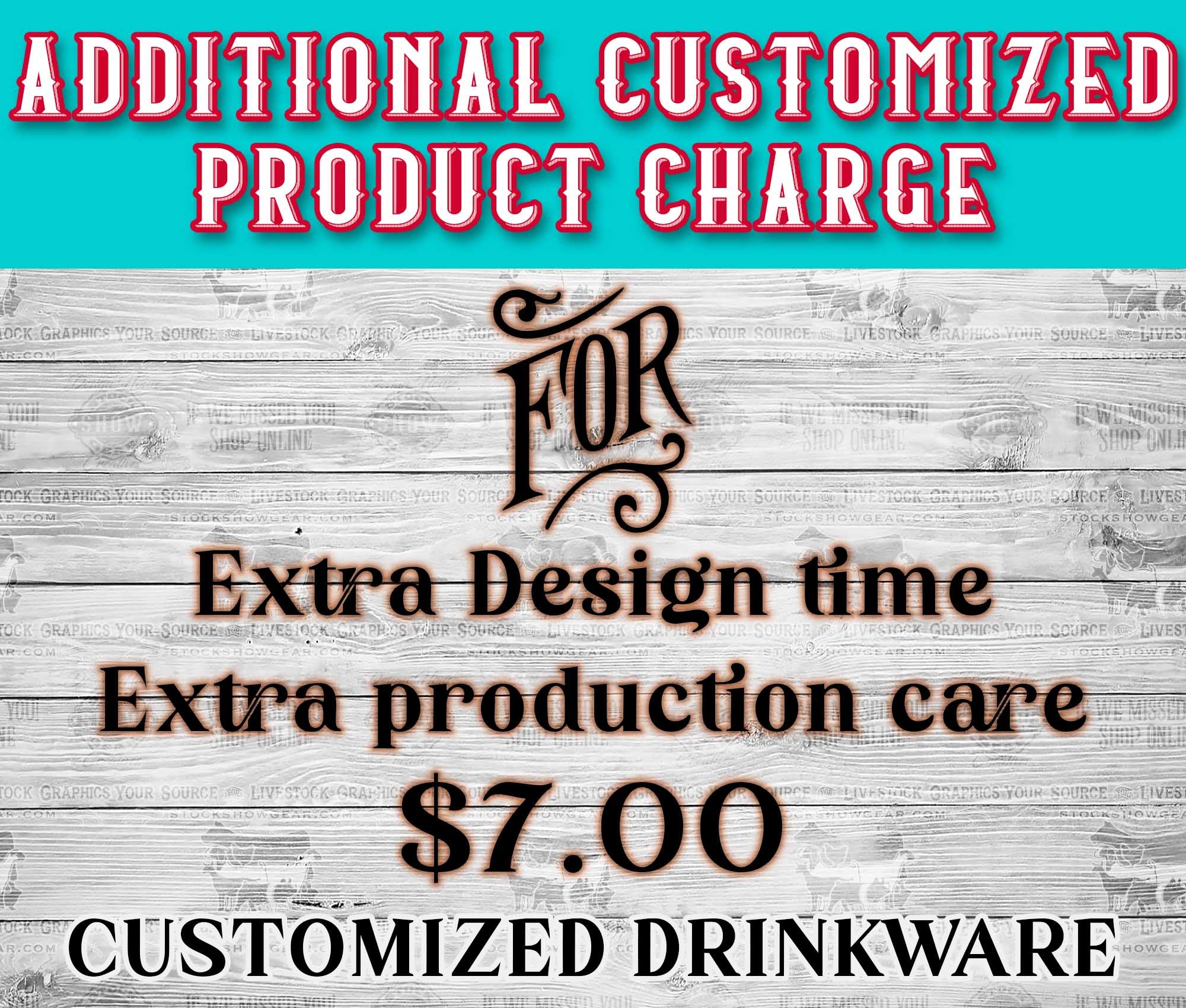 Drinkware Customization Additional Charge