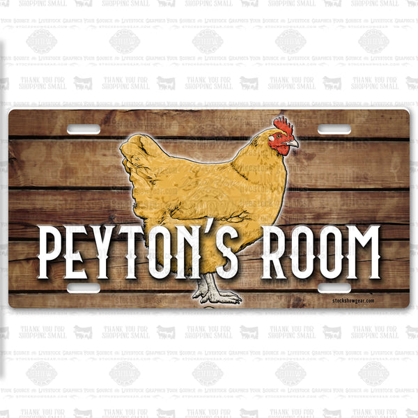 Chicken Room Sign-License Plate Idea