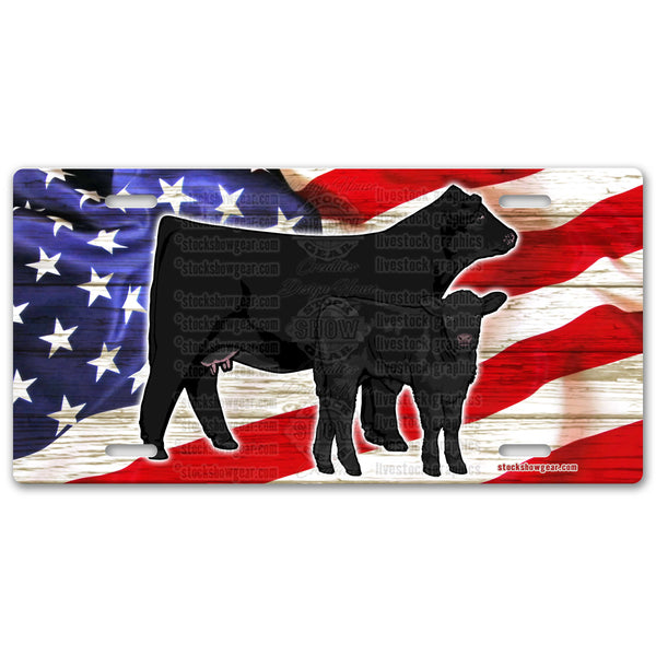 Cow/Calf License Plate USA Designs