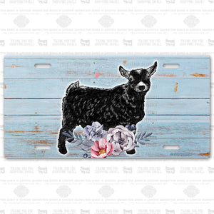 Black Pygmy Goat License Plate