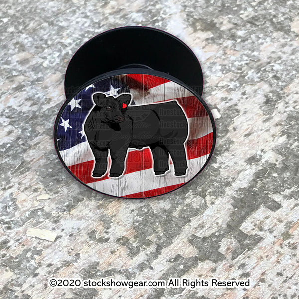 Black Angus Cattle "Pop Your Livestock" Phone Holders - In Stock!