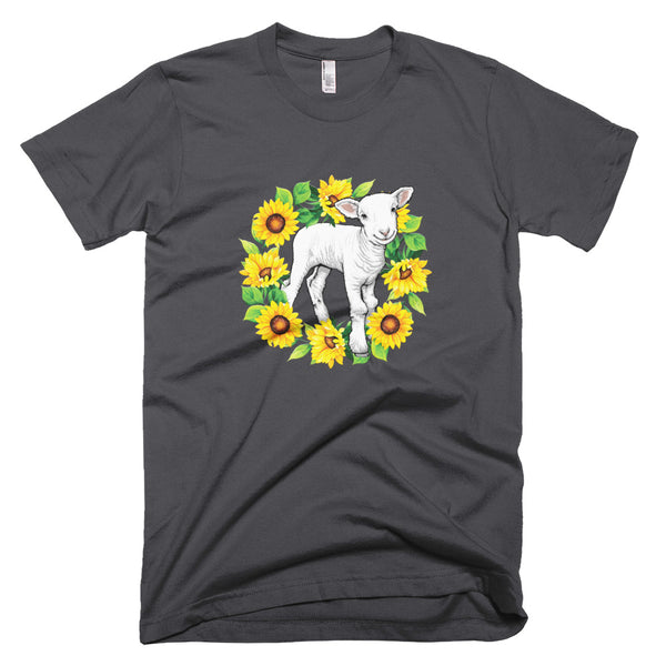 Lamb Sunflower Wreath T-Shirt