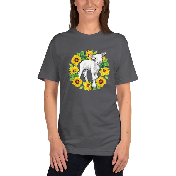 Lamb Sunflower Wreath T-Shirt