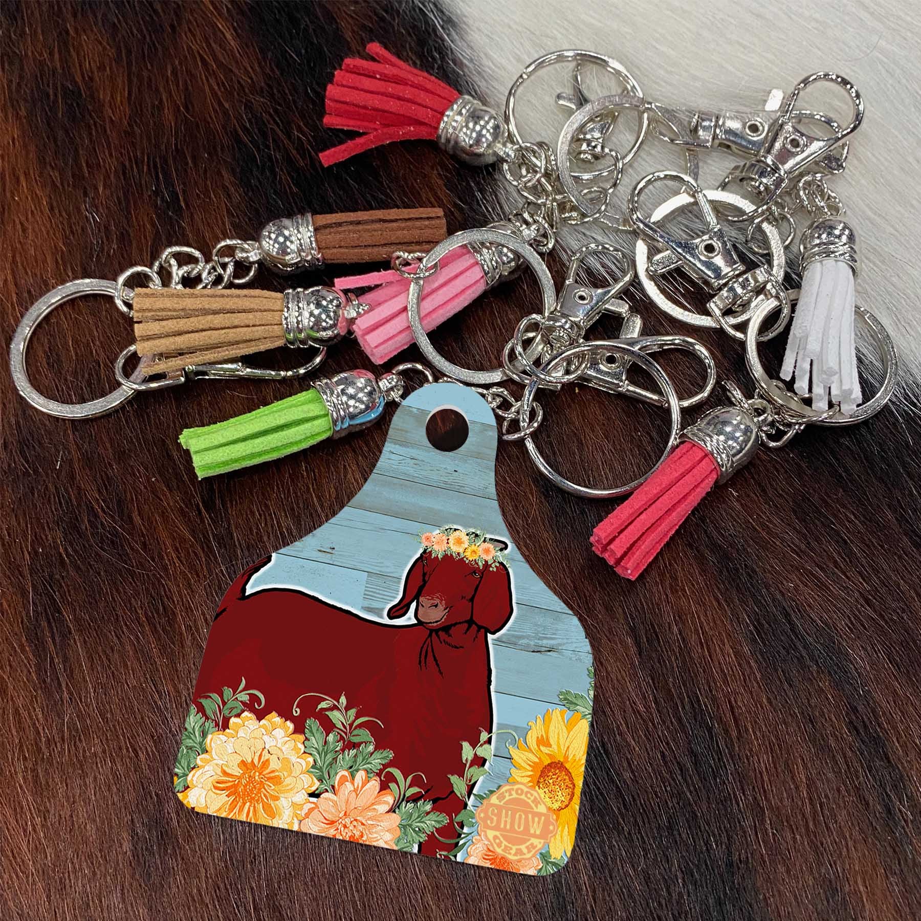 Red Boer Goat Keychains