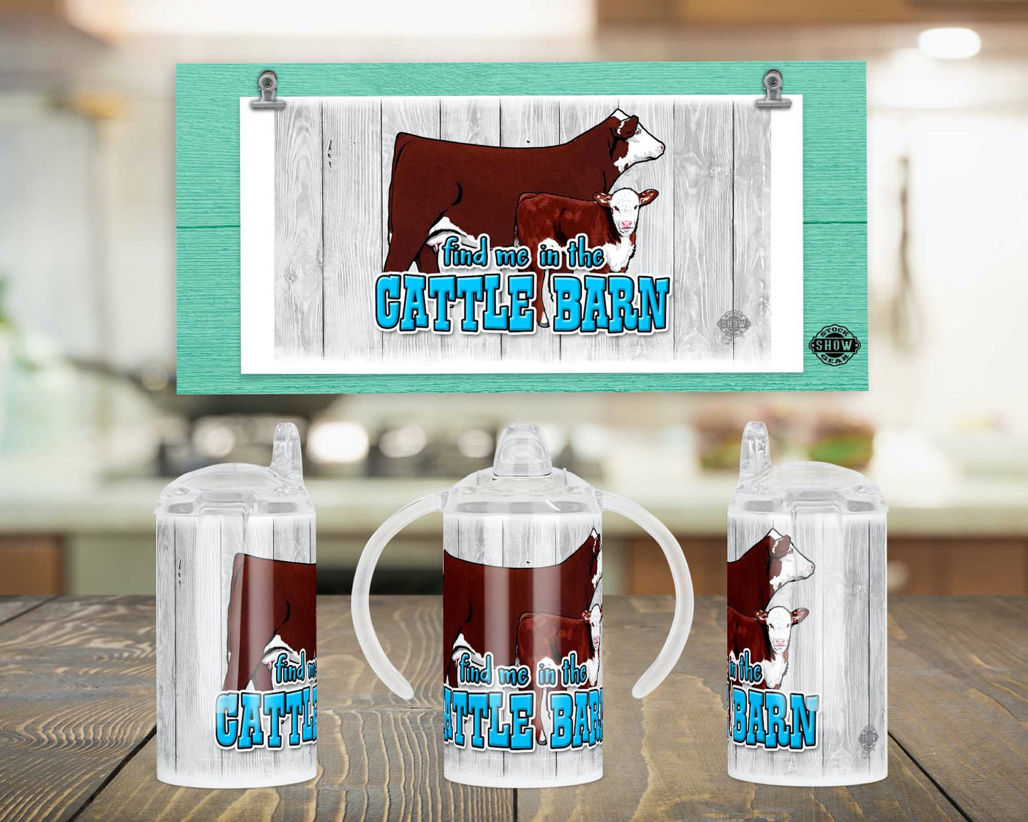 Find Me in the [Red Hereford] Cattle Barn Design Tumblers