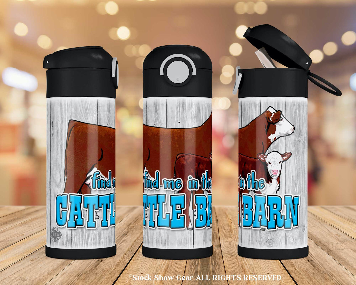 Find Me in the [Red Hereford] Cattle Barn Design Tumblers