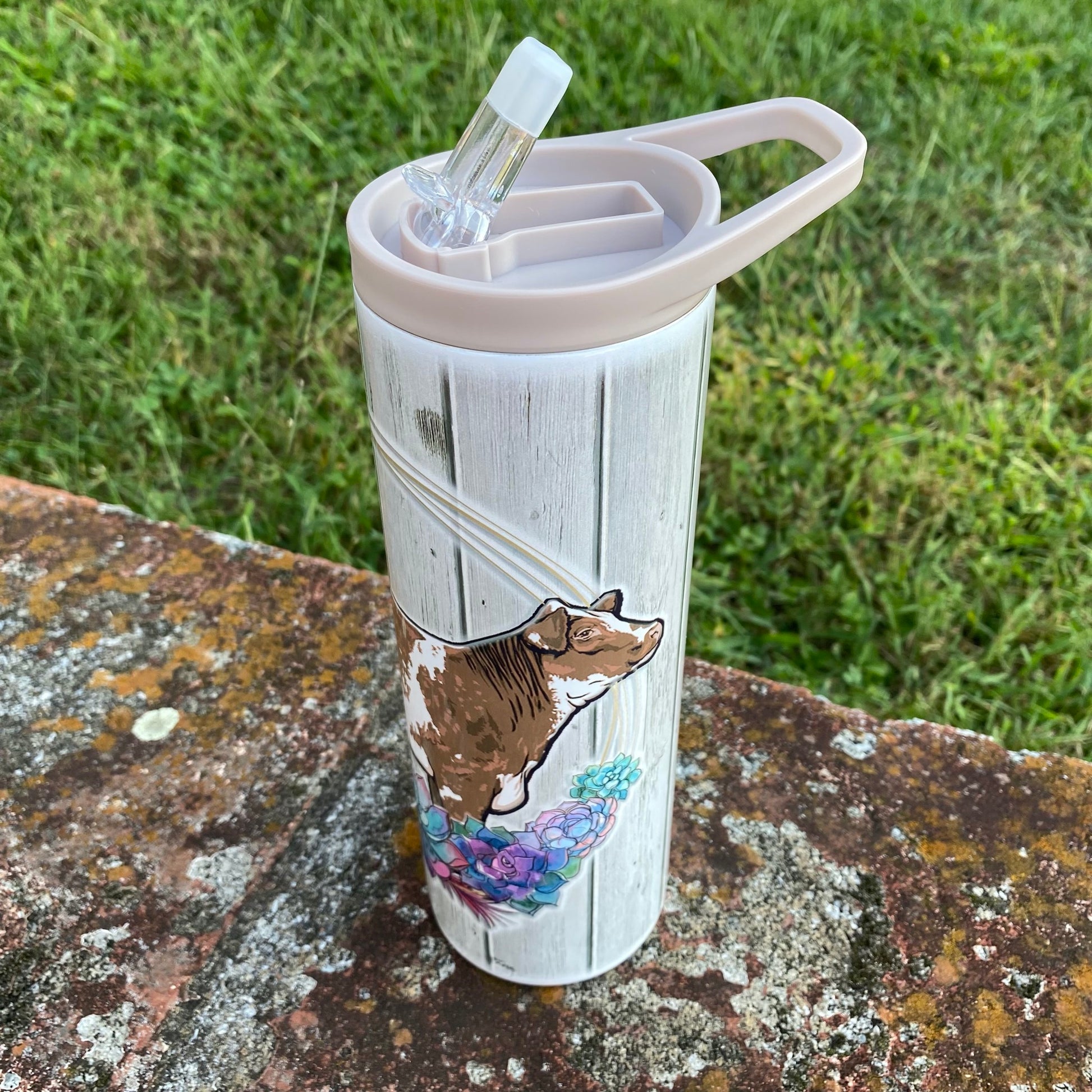 succulent tumbler Shorthorn Heifer Tumbler-Succulent Series – Stock Show Gear