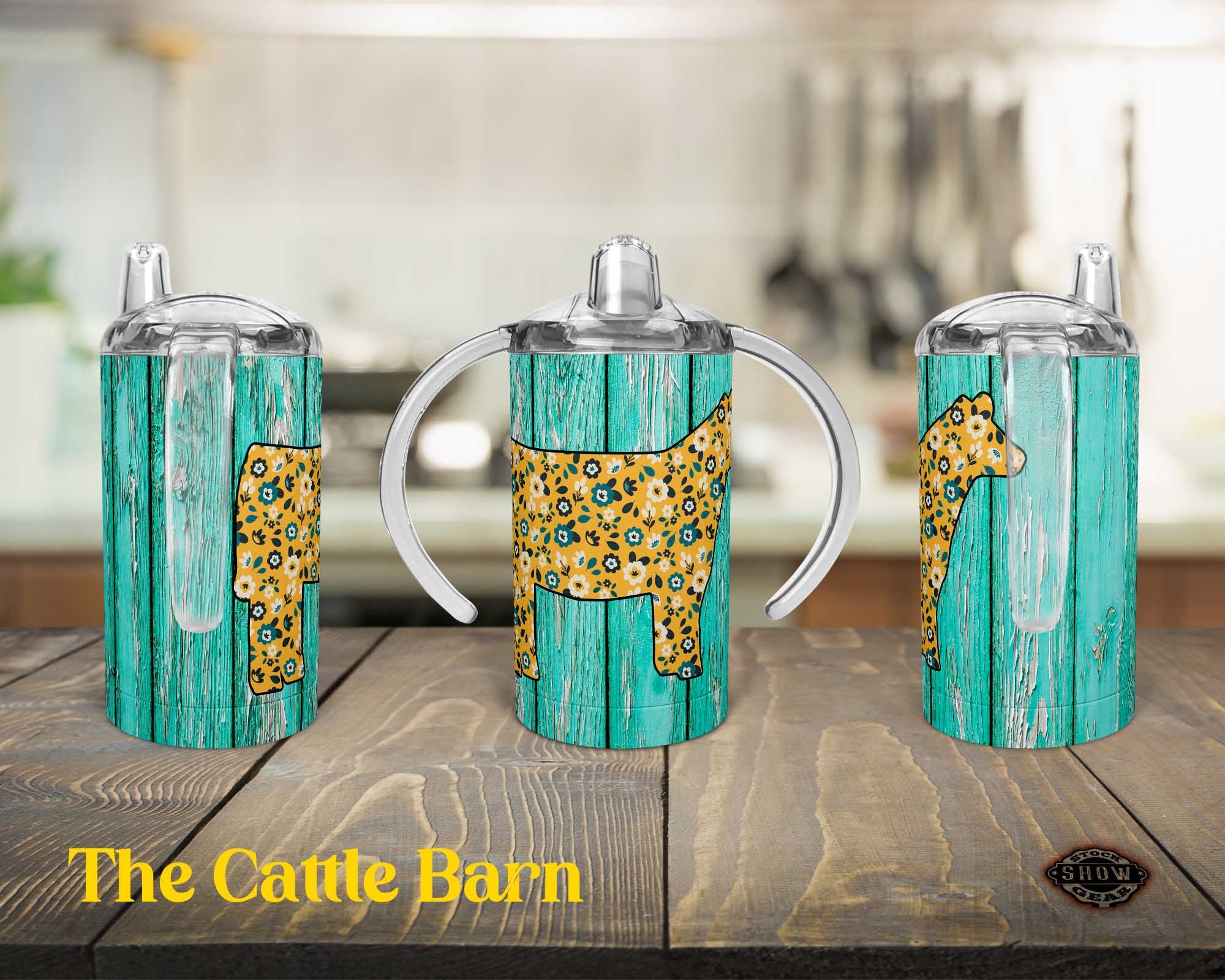Yellow Floral Heifer Sippy Tumbler-Made to Order