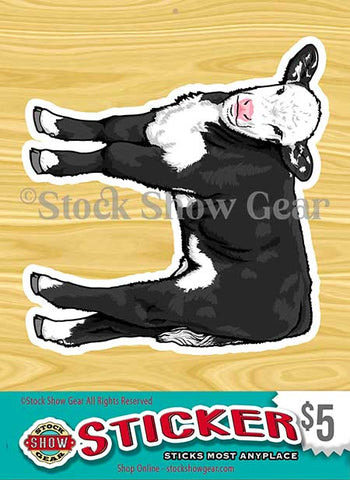Black Hereford Calf Stickers