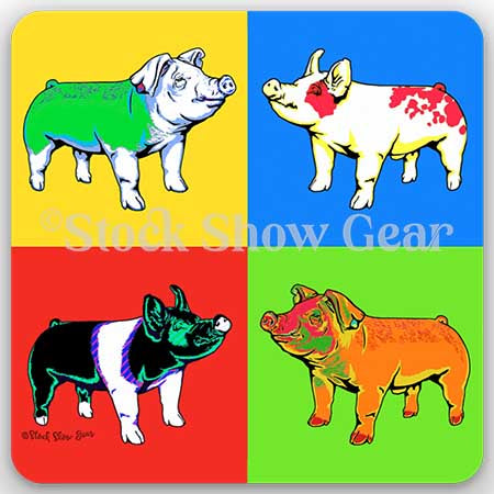Pop Art Pigs Sticker