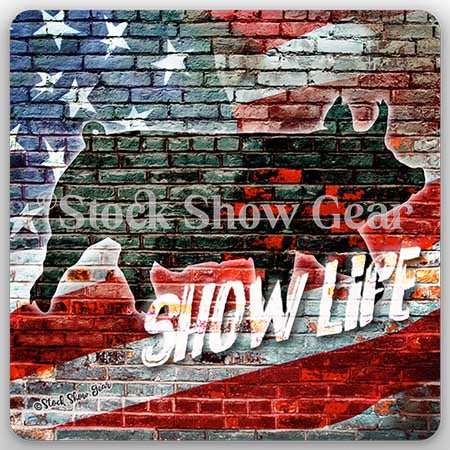 Show Life Pigs-USA Brick Stickers