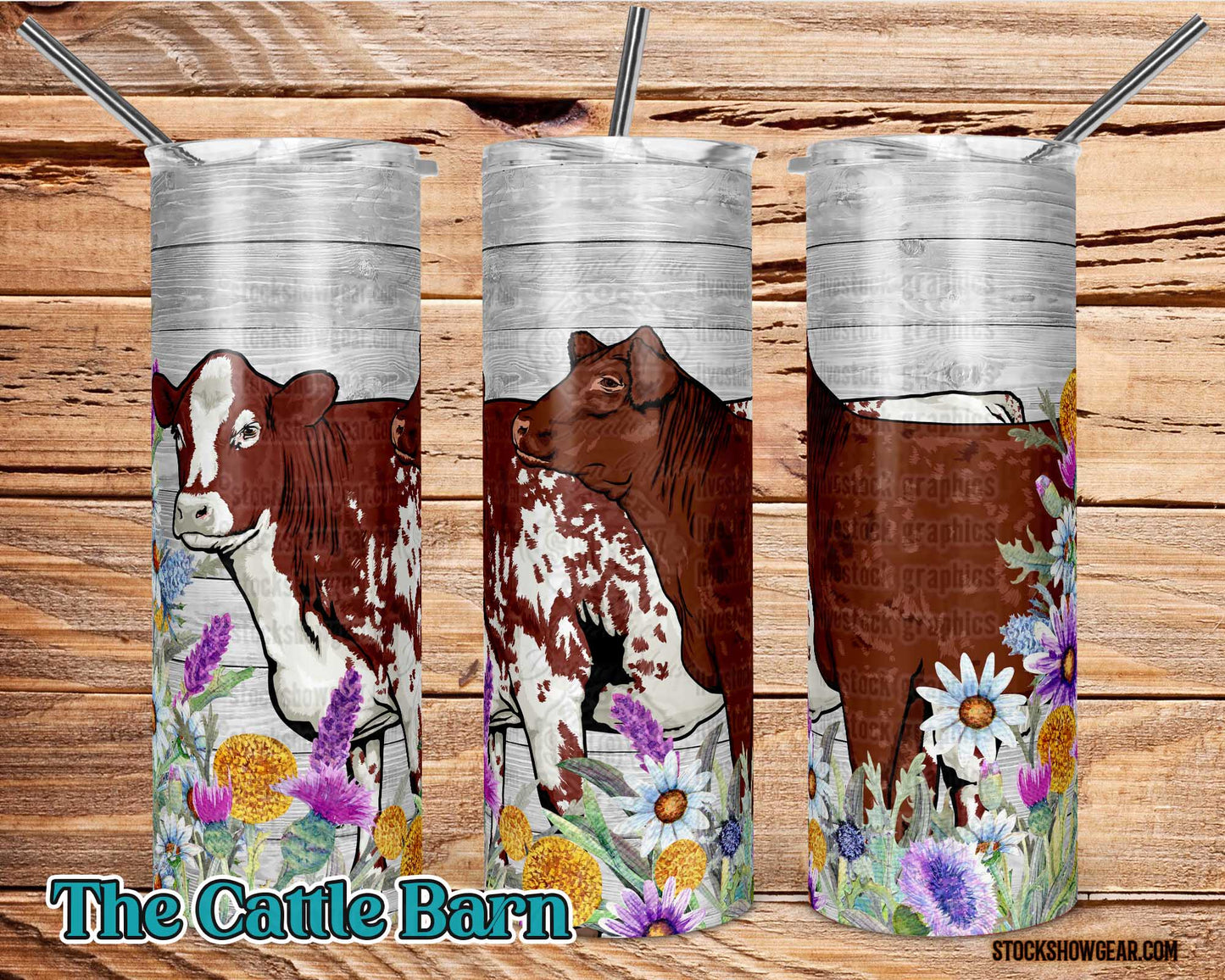 Shorthorn Friends Wildflower Tumblers